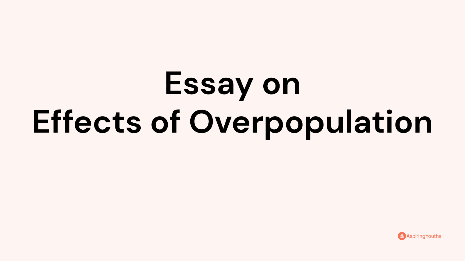 essay regarding overpopulation