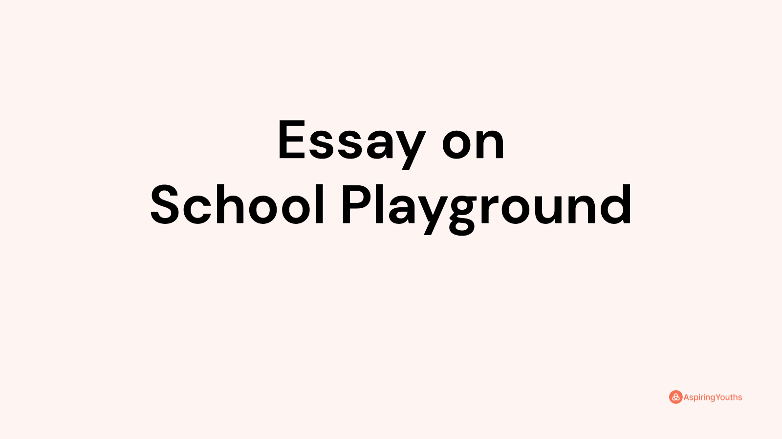 playground essay for class 2