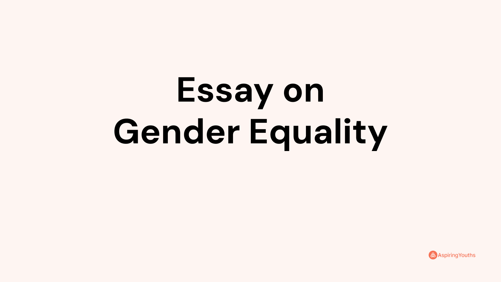 gender equality essay 1000 words pdf