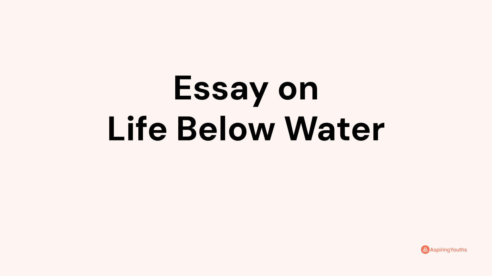 sea life essay