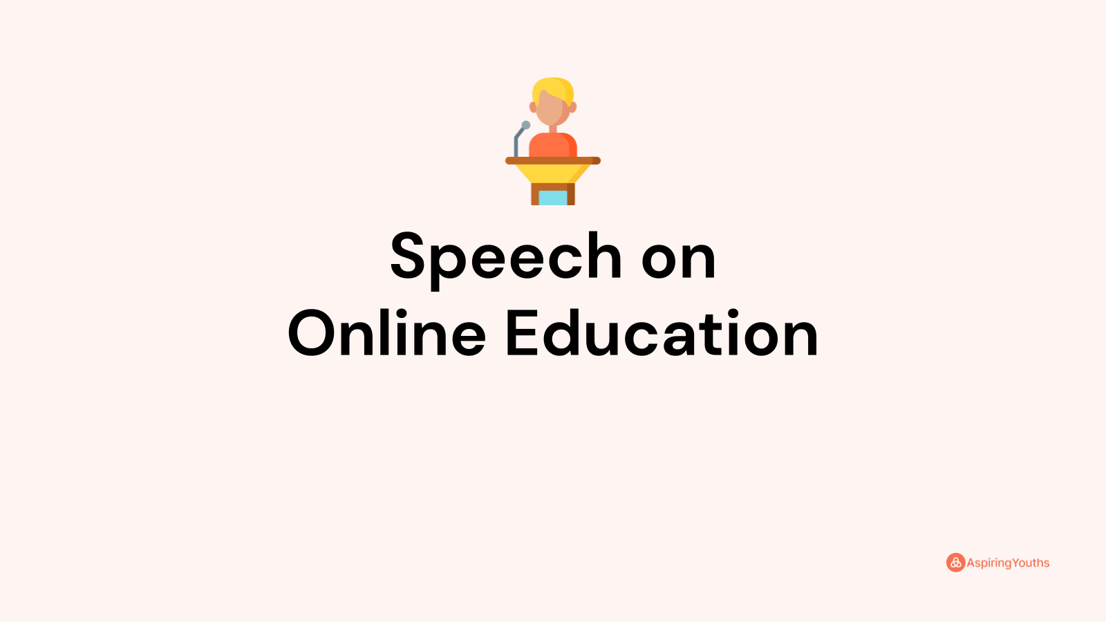 online learning topic speech