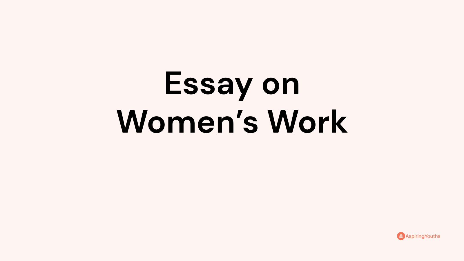 essay on women's studies