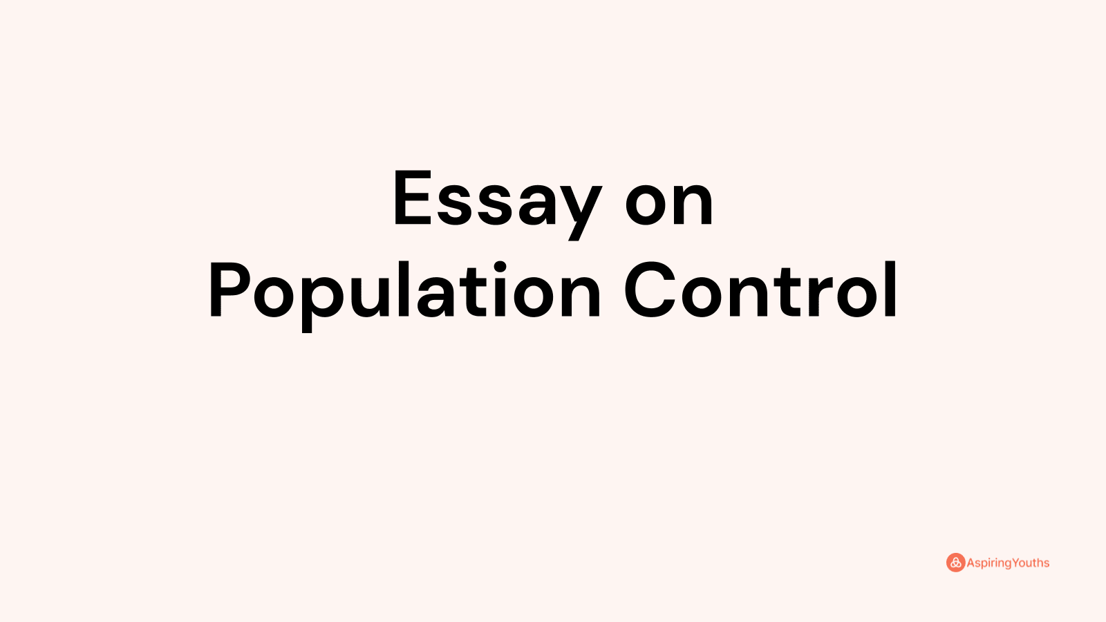 essay-on-population-control