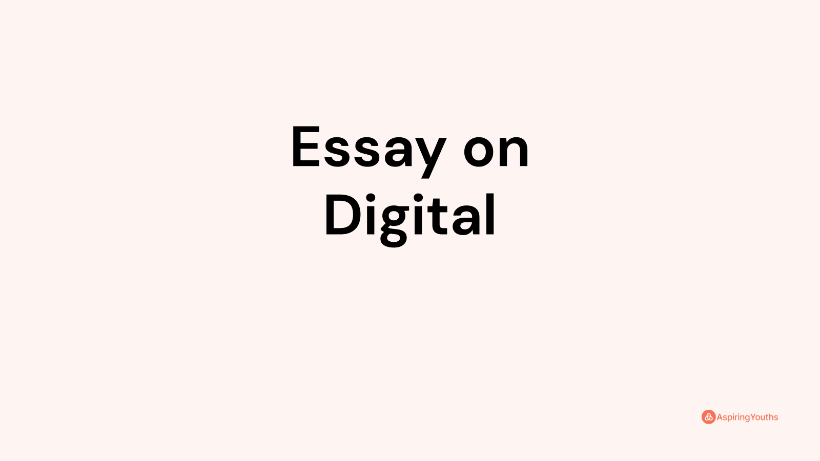 write an essay on digital revolution