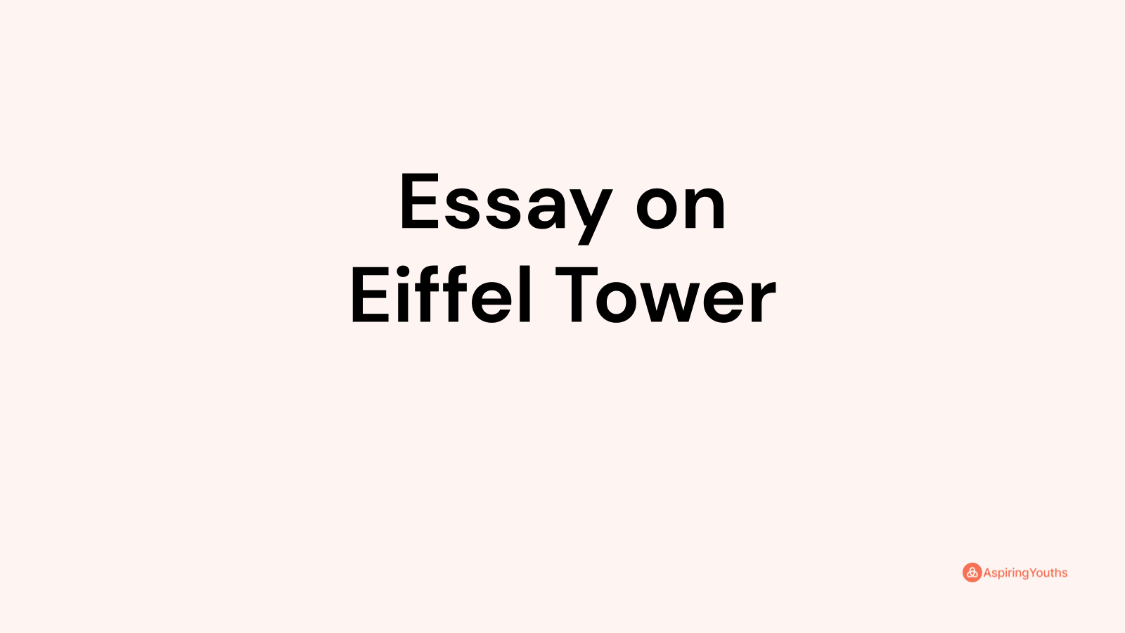 eiffel tower essay in french