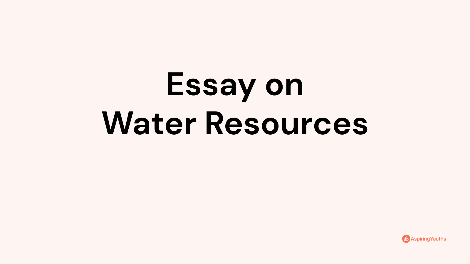 essay-on-water-resources