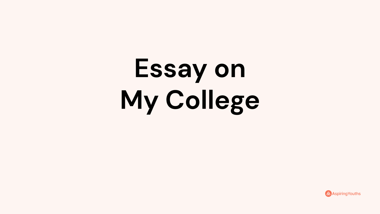 college essay my story