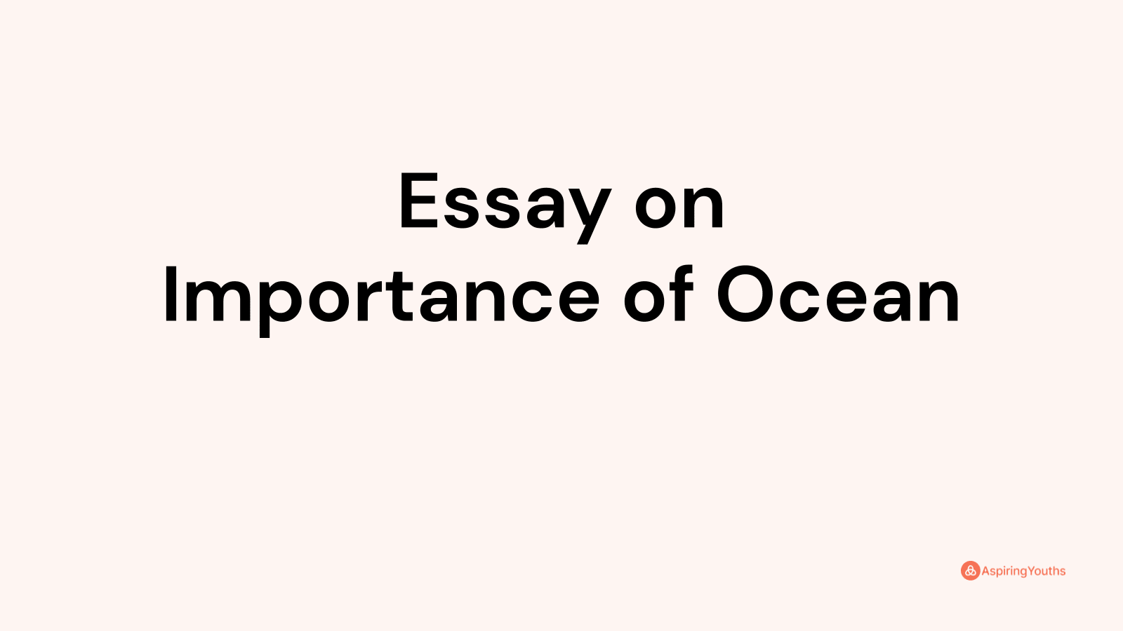 importance of ocean essay