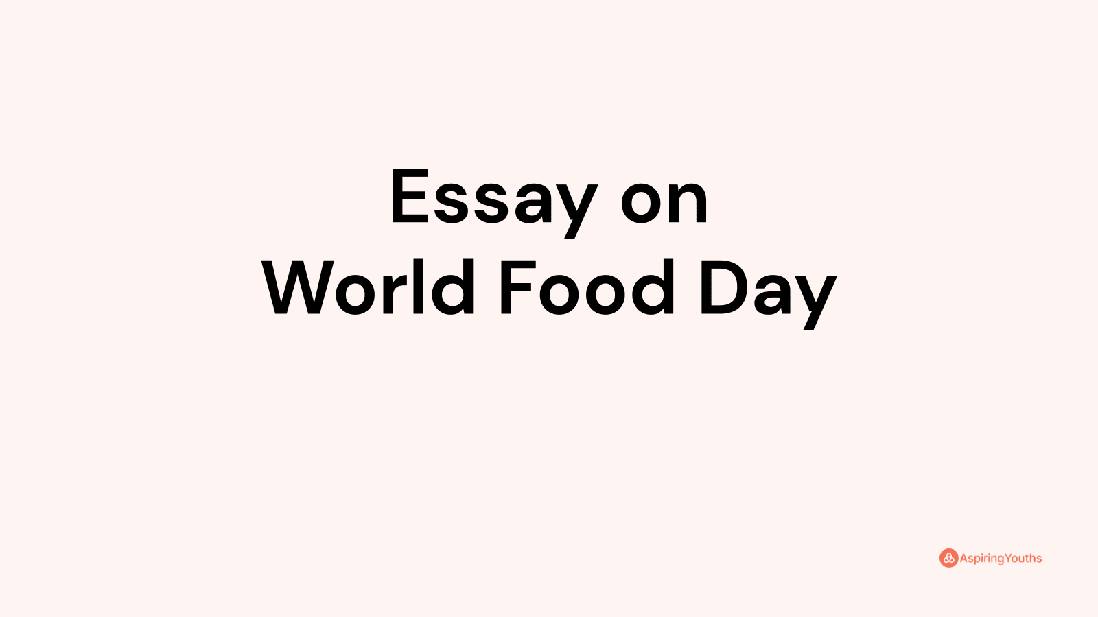 world food day essay writing