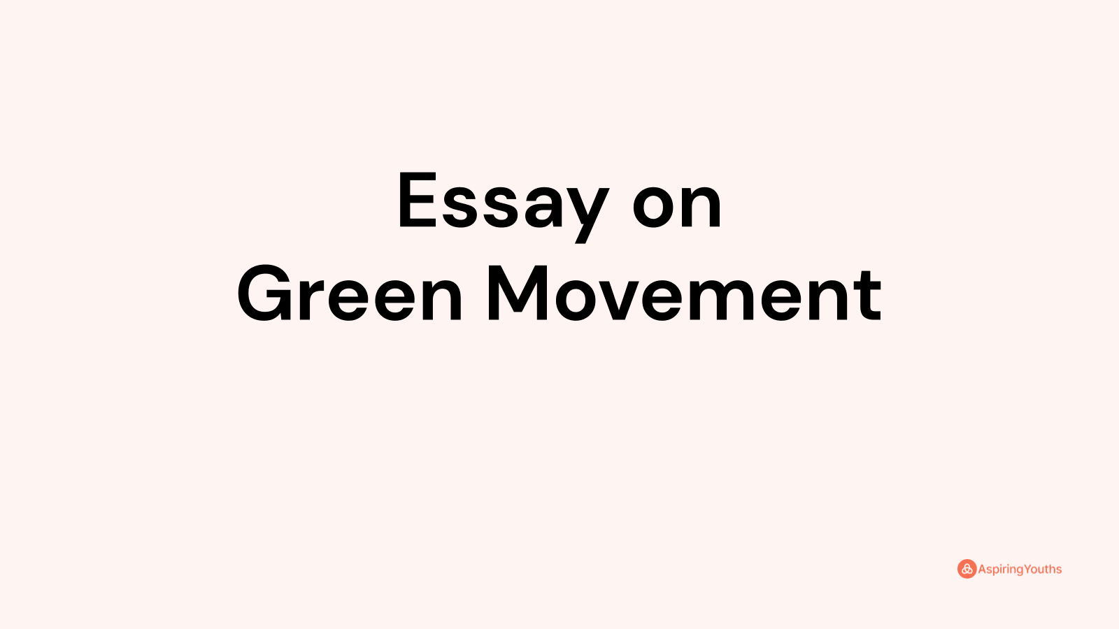 essay-on-green-movement