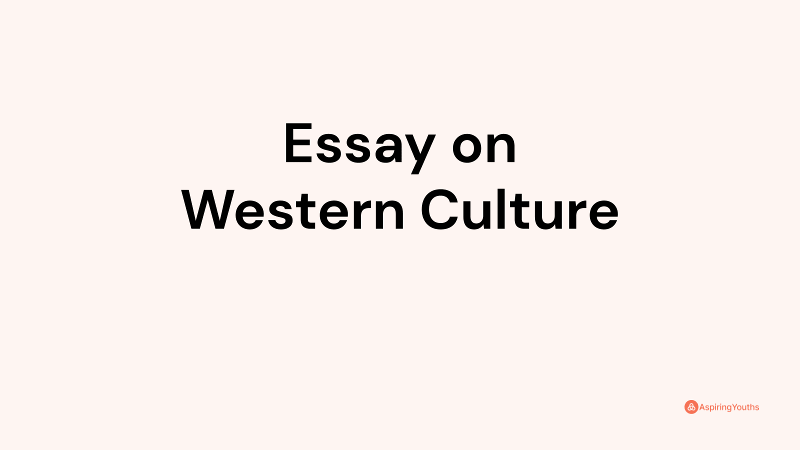 research paper on western culture