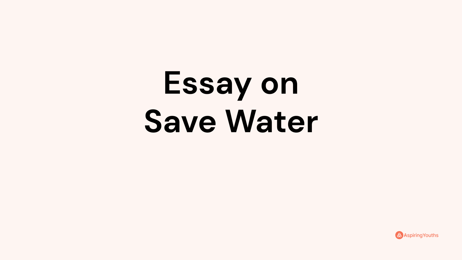 essay-on-save-water