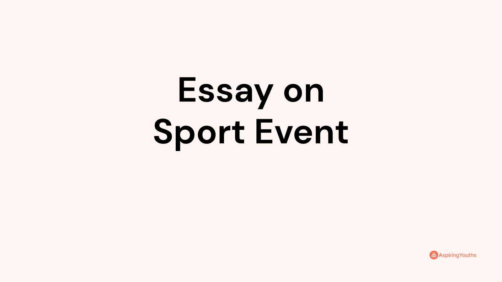 sport event essay