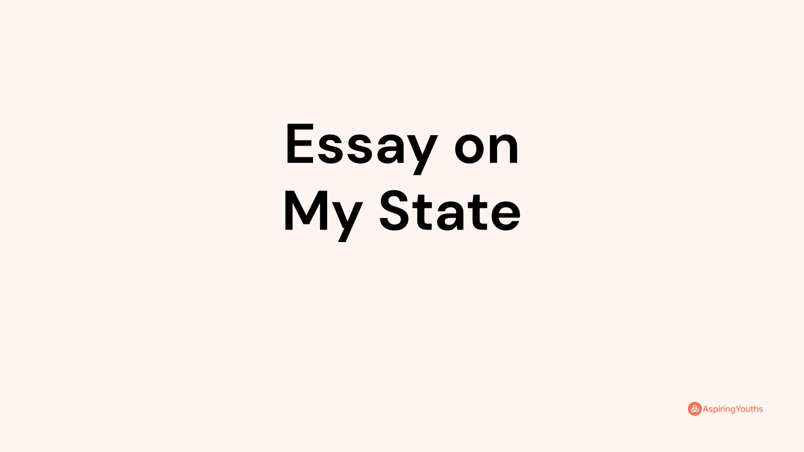 my state essay