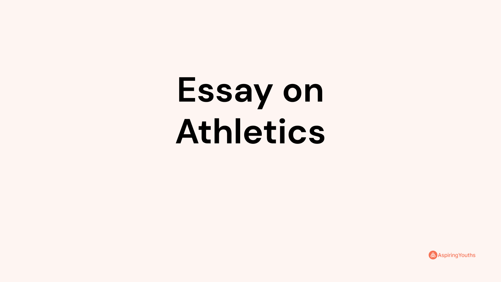 athletics track essay