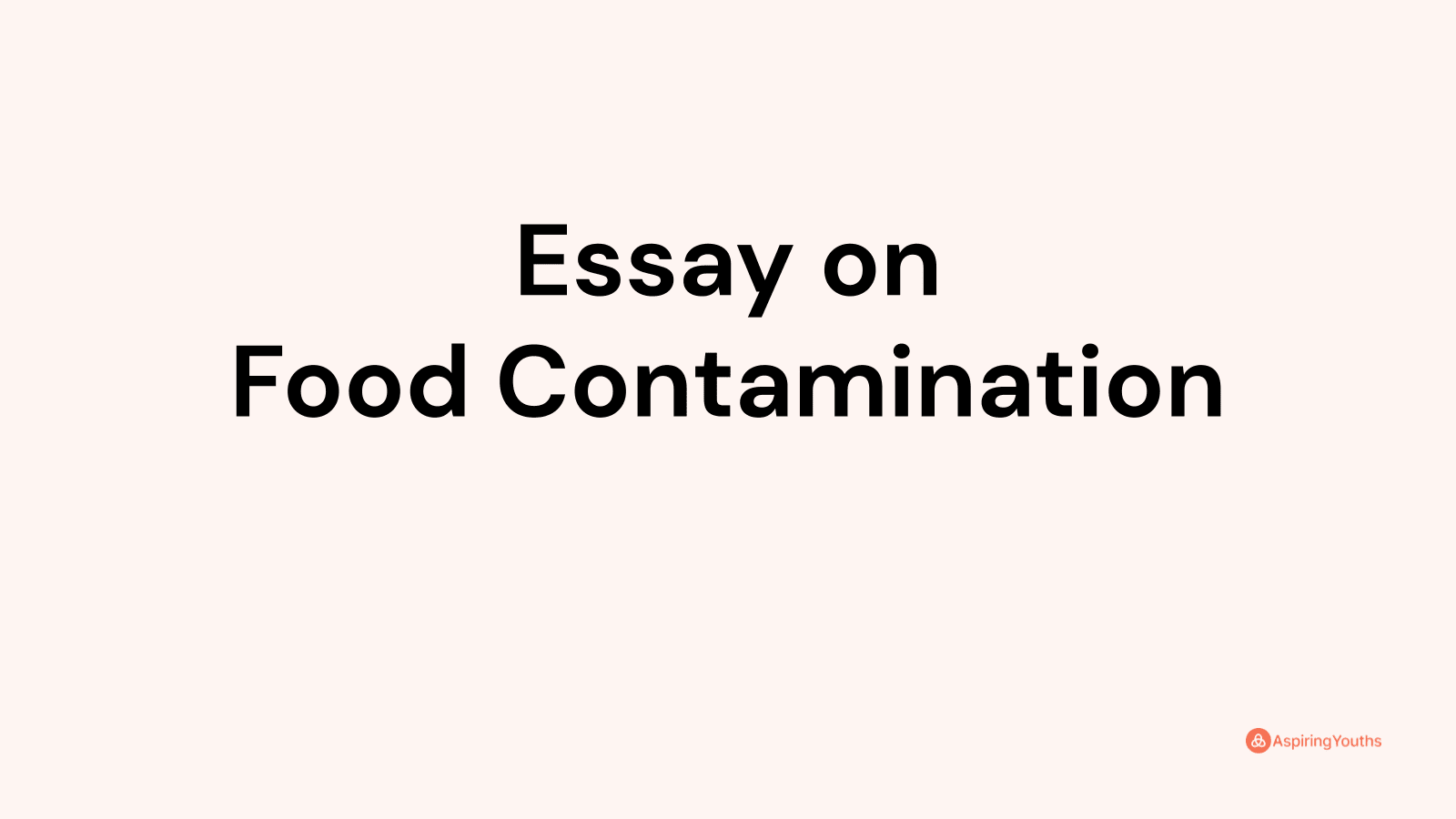 food contamination essay