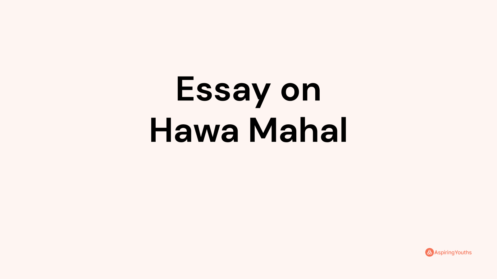 essay on hawa mahal 500 words