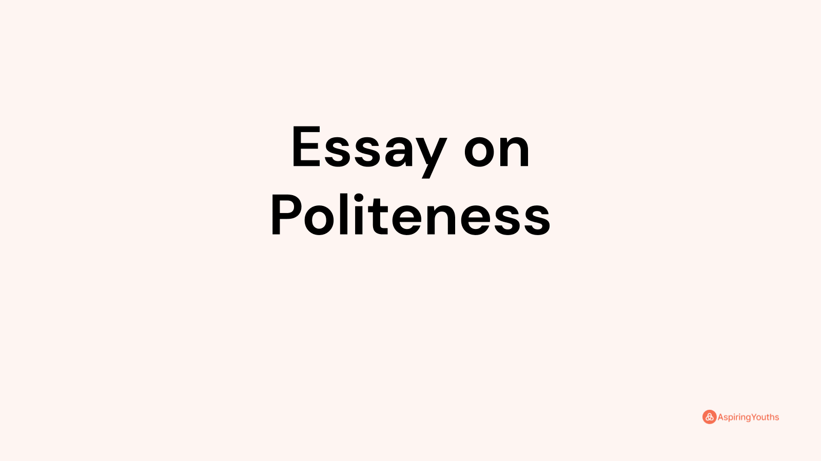 essay on politeness strategies