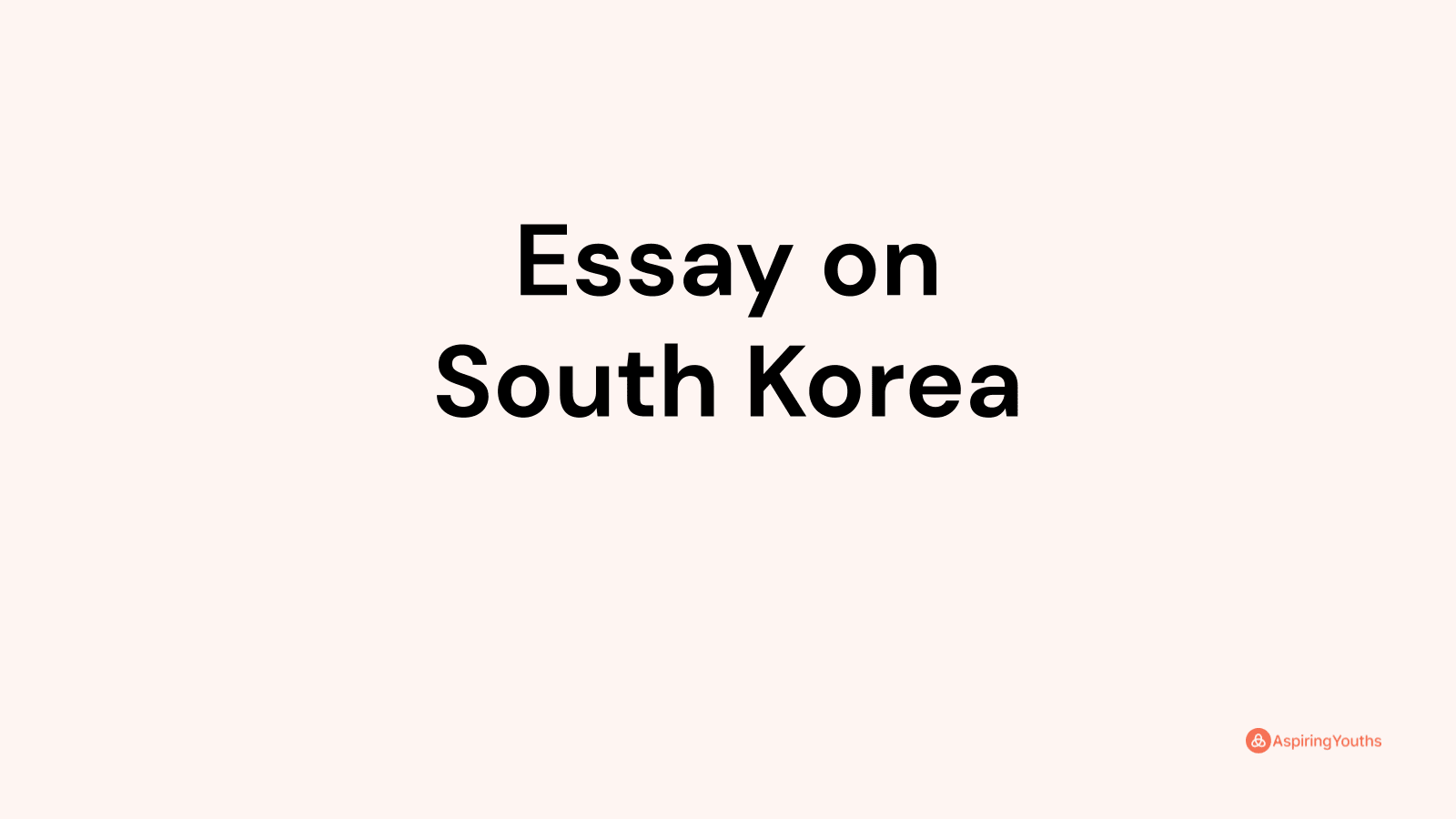 essay south korea