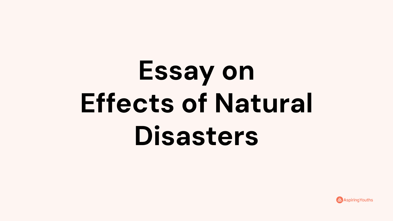 essay about environmental disasters