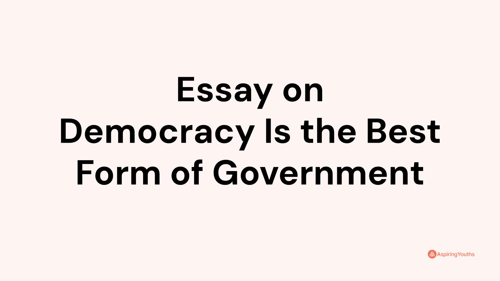 essay on benefits of democracy