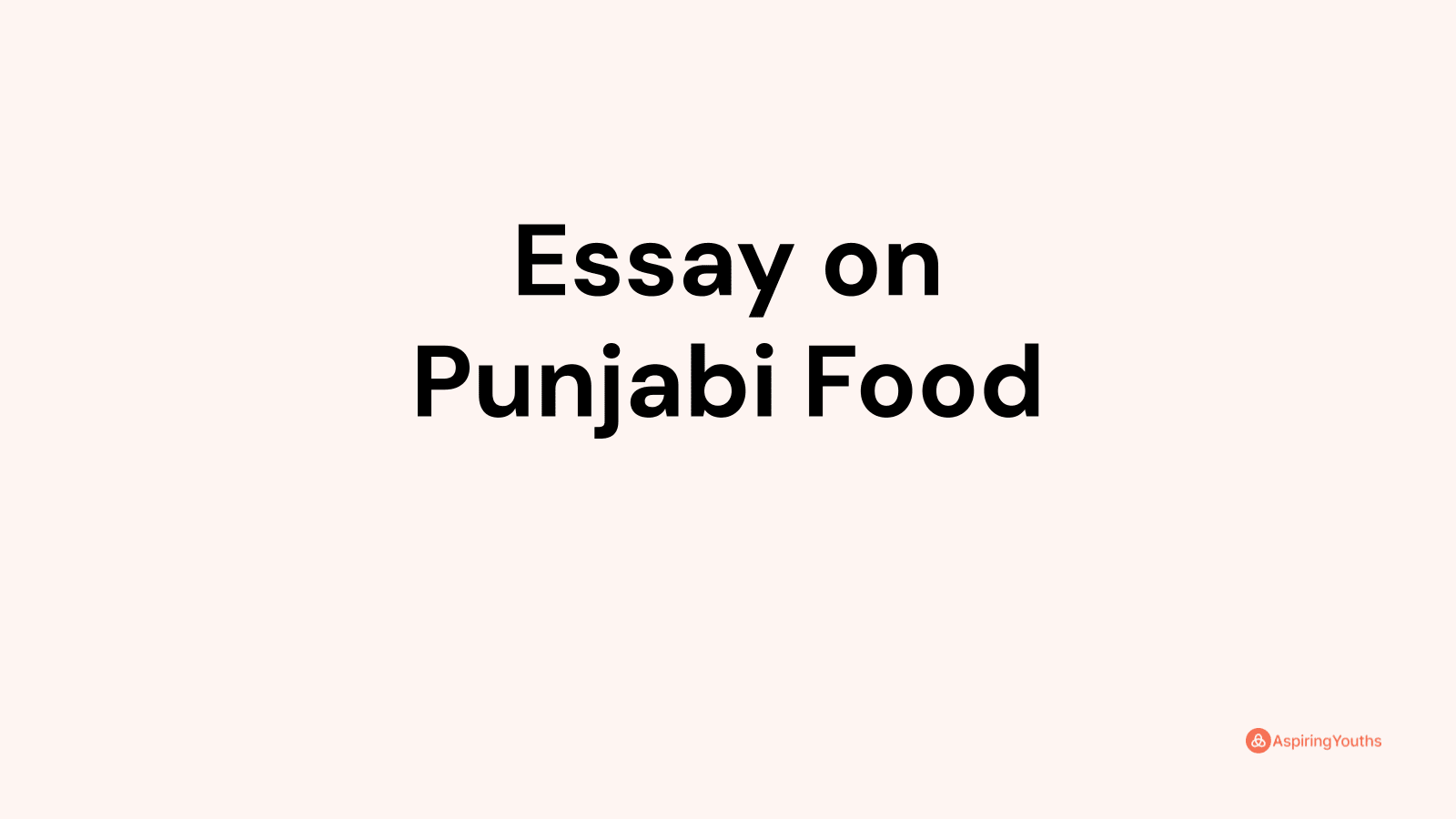 food essay on punjabi