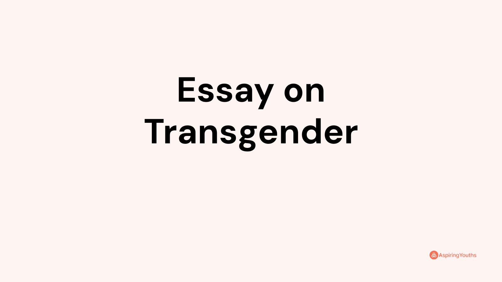 transgender college essay