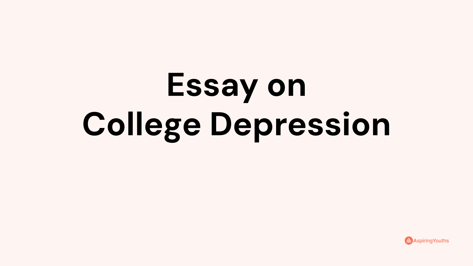 college essays on depression