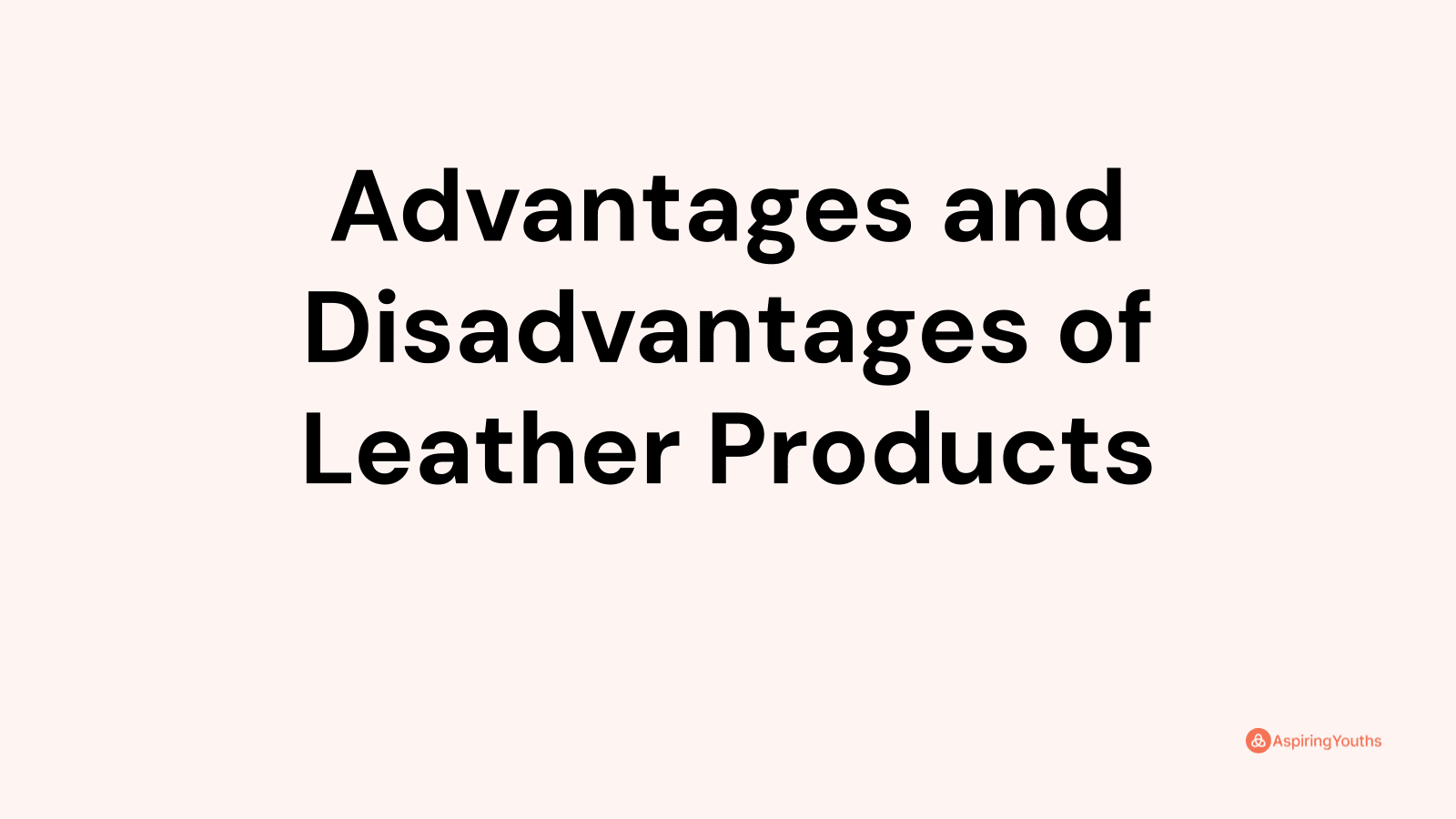 Advantages and disadvantages of Leather Products