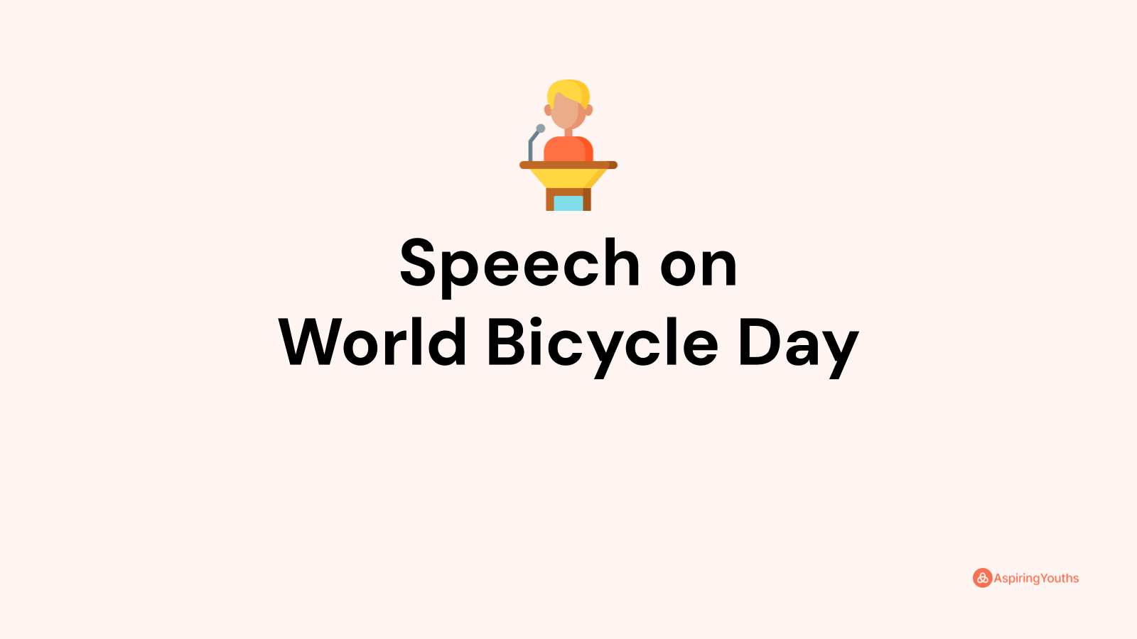 simple speech on bicycle