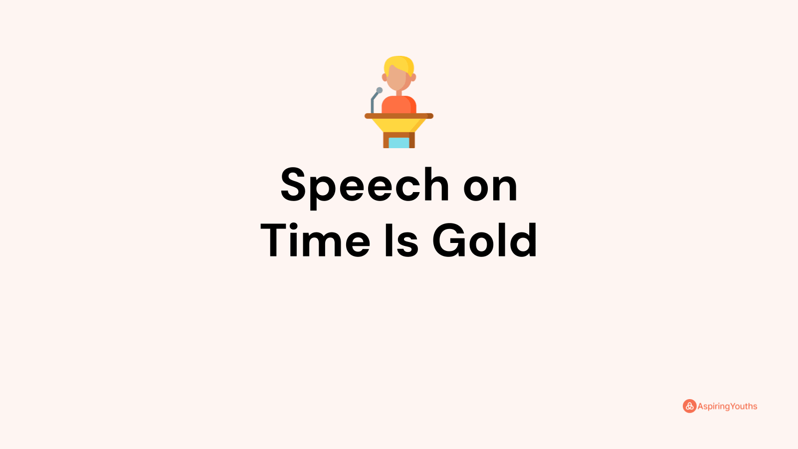 speech on time is gold