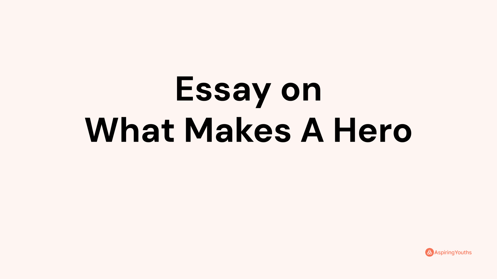 essay on what makes a hero