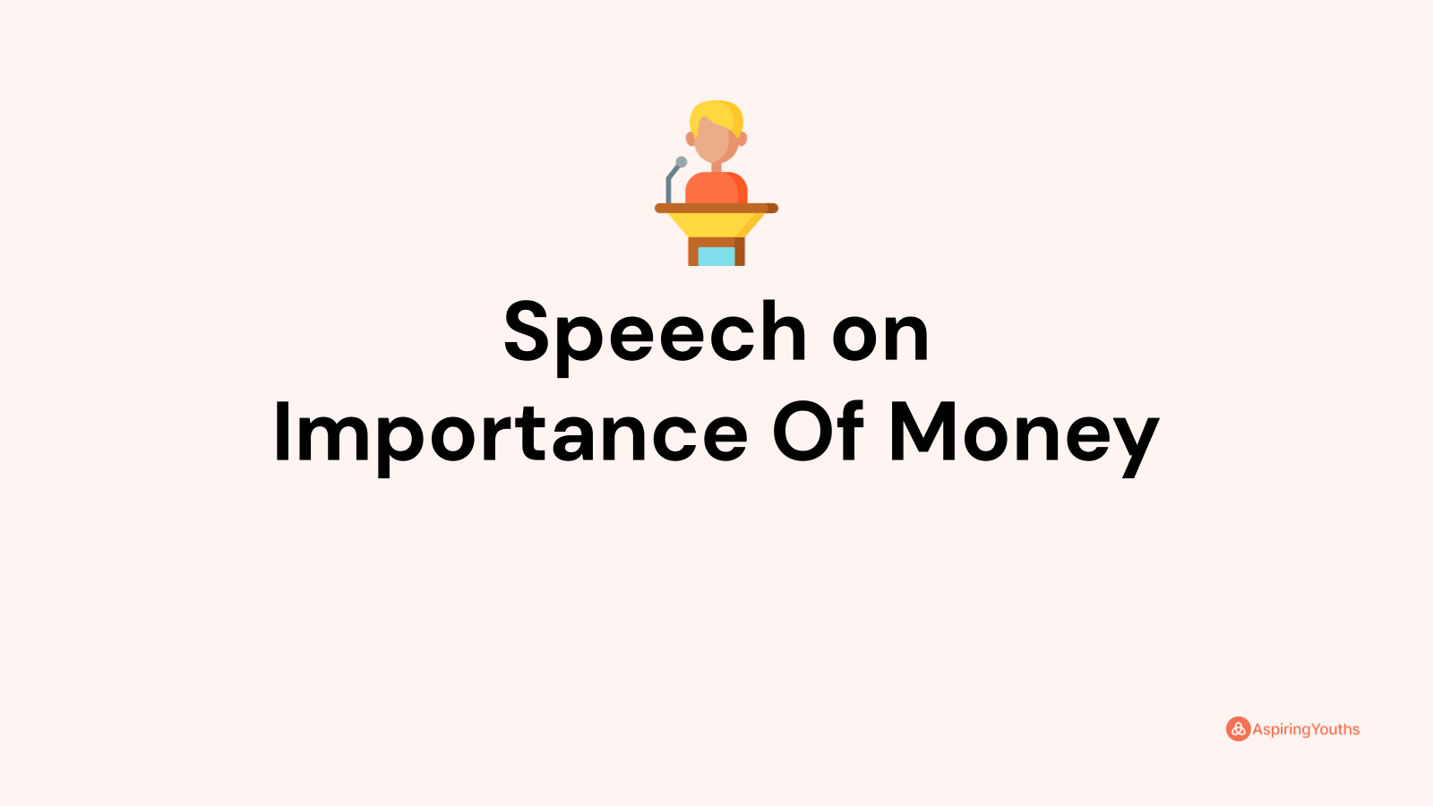 speech on importance of money