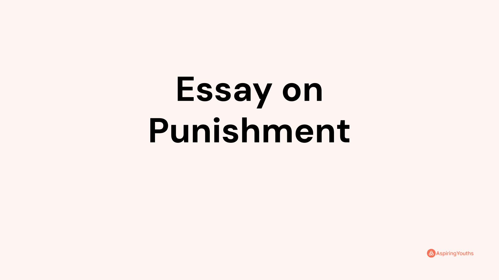 essay about punishment