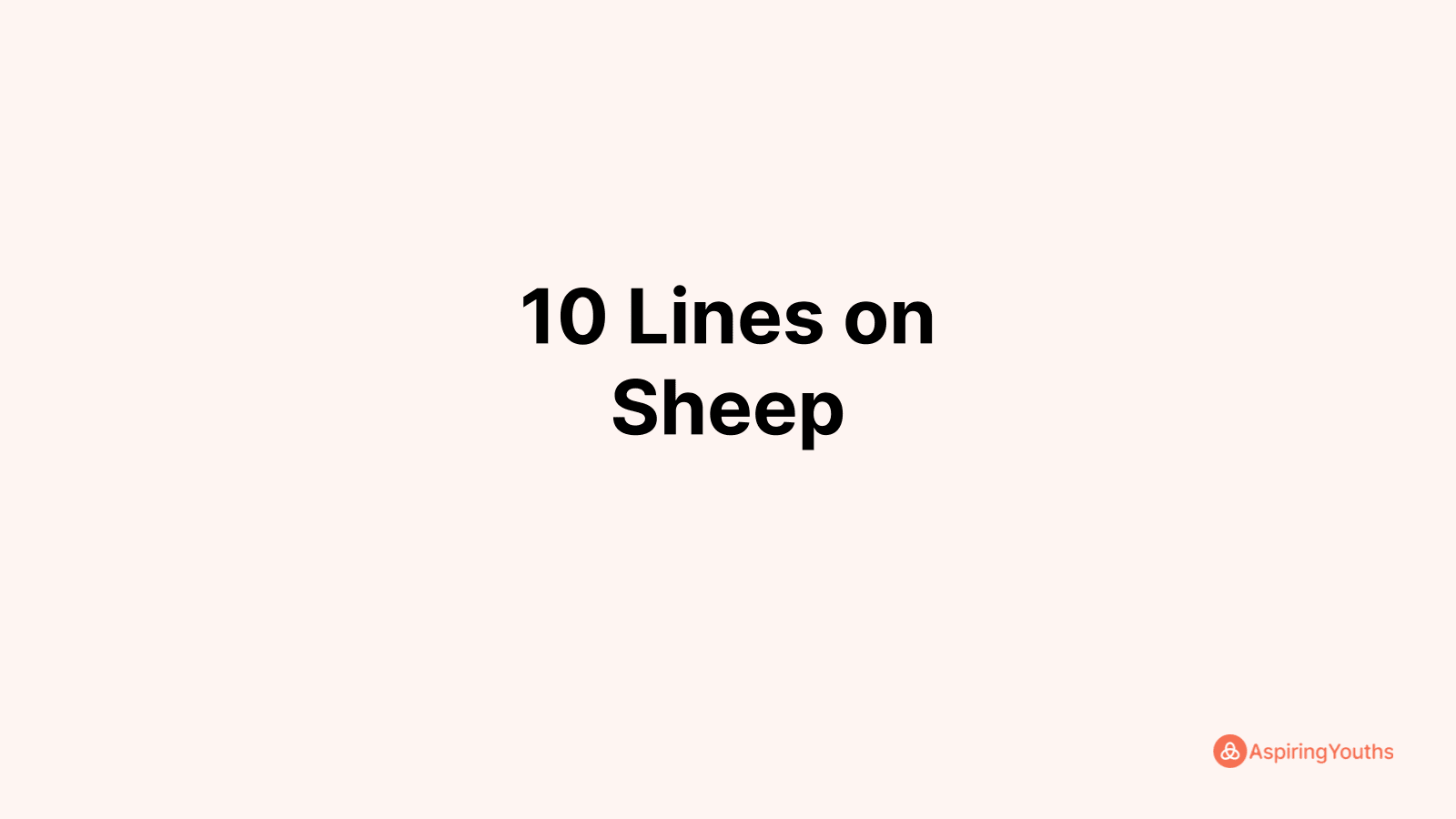 Write 10 Lines on Sheep
