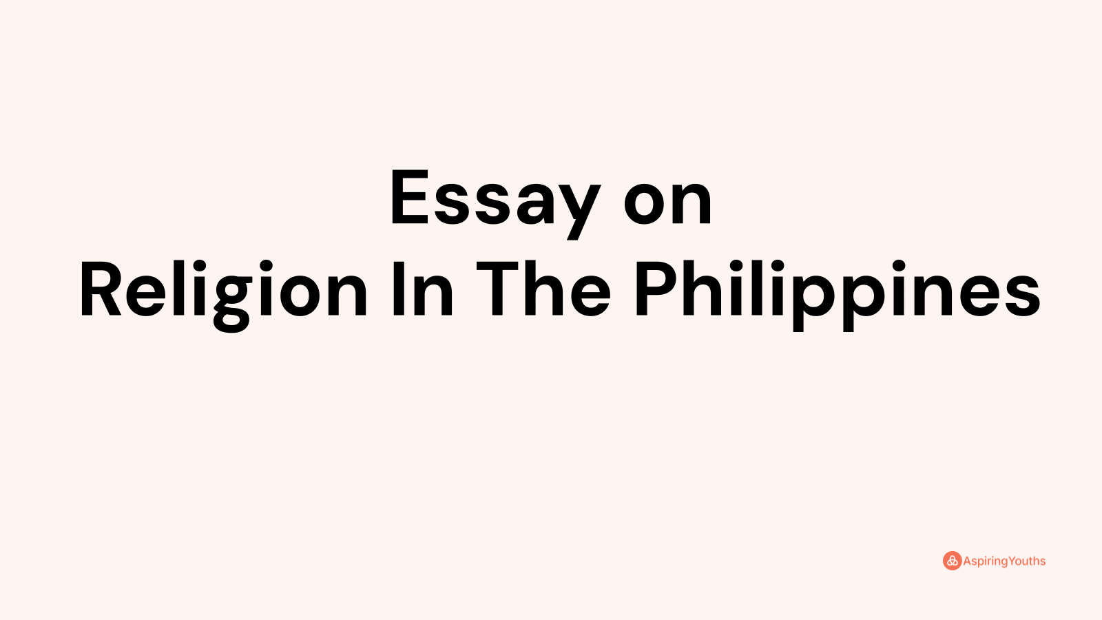 essay about religion in the philippines