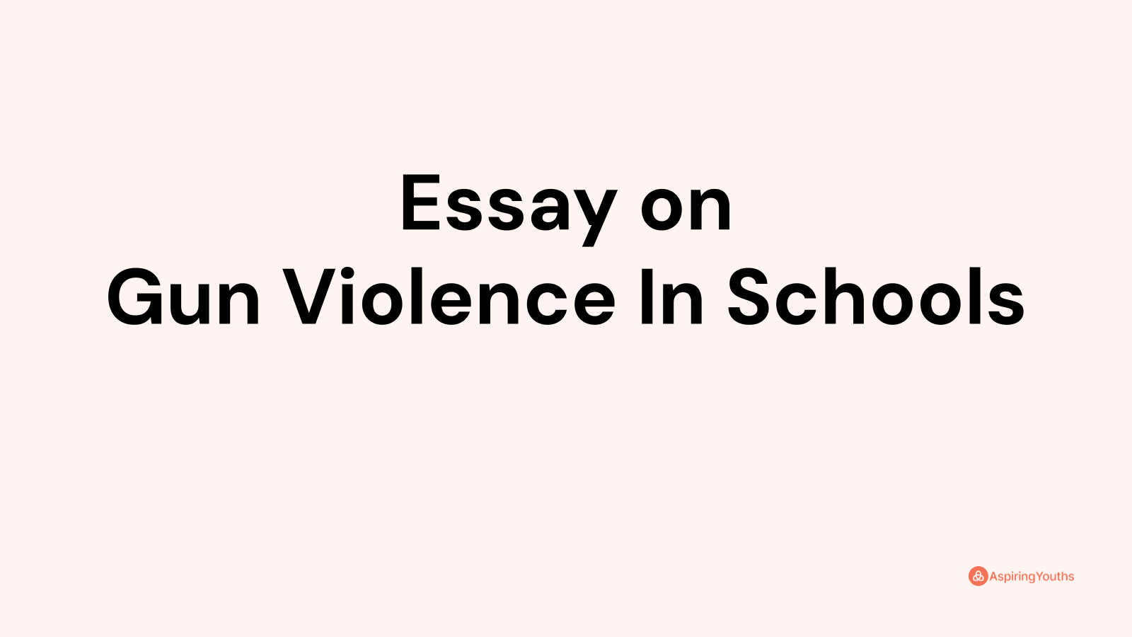 analytical essay on gun violence