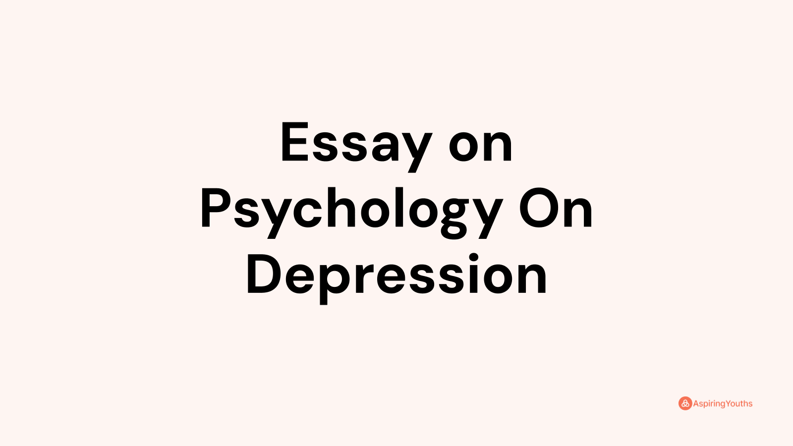 psychology essay on depression