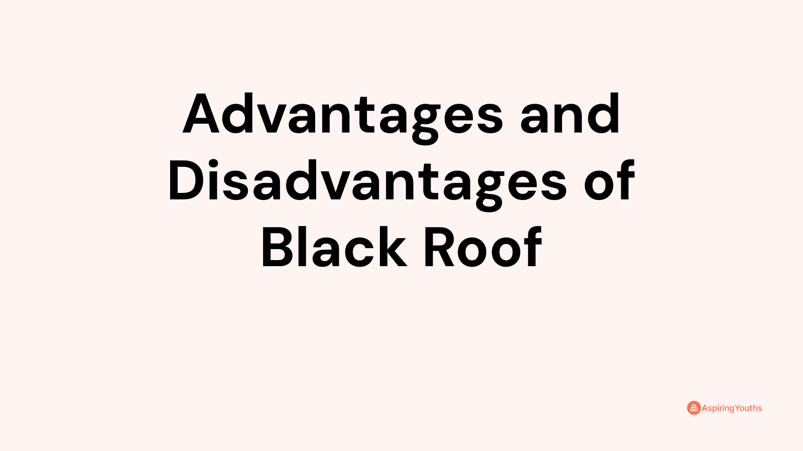 Advantages and disadvantages of Black Roof