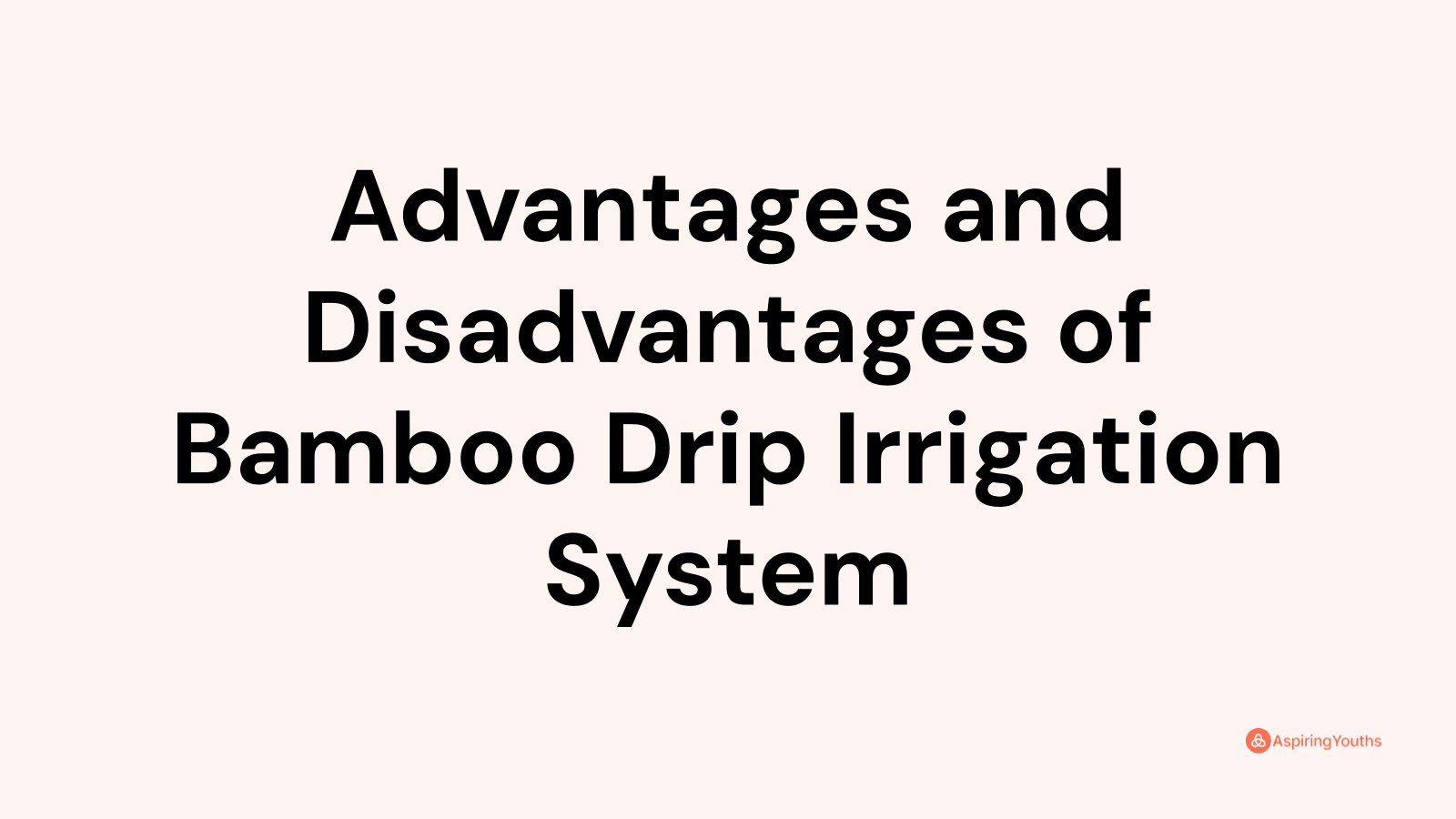 Advantages and disadvantages of Bamboo Drip Irrigation System