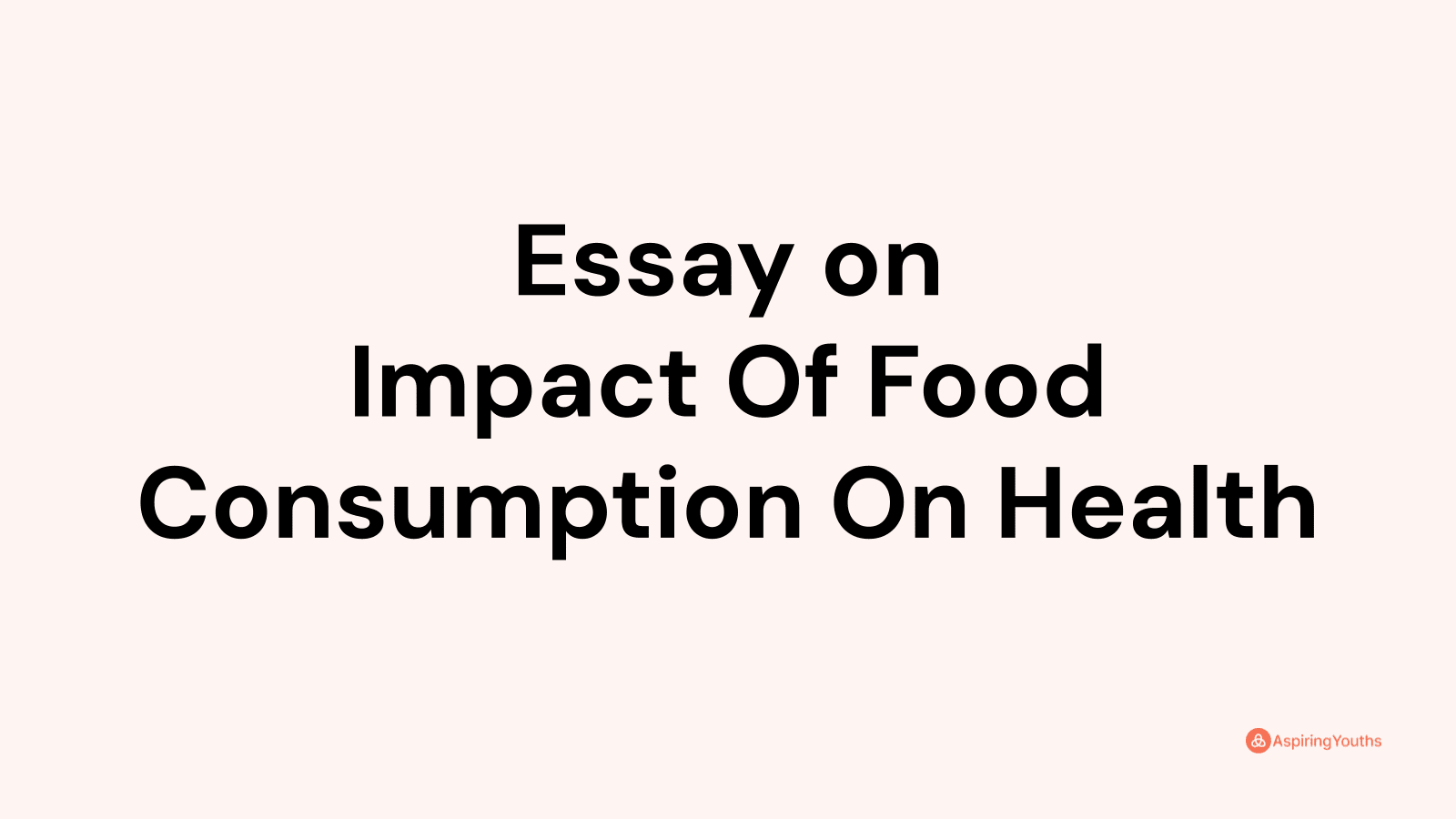 food consumption essay