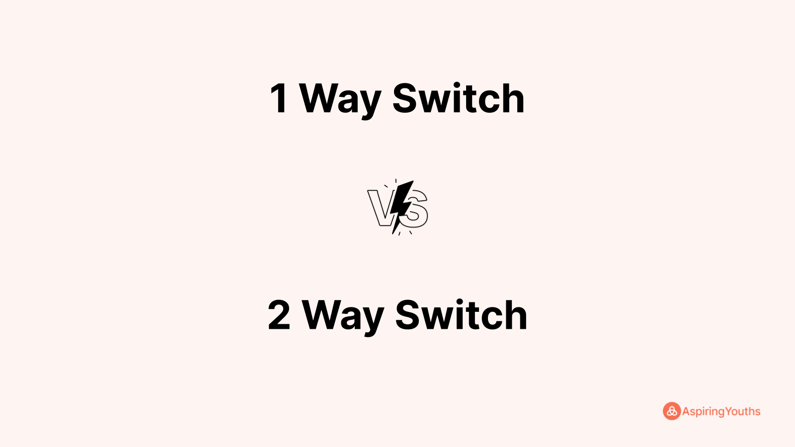 Difference between 1 Way Switch and 2 Way Switch