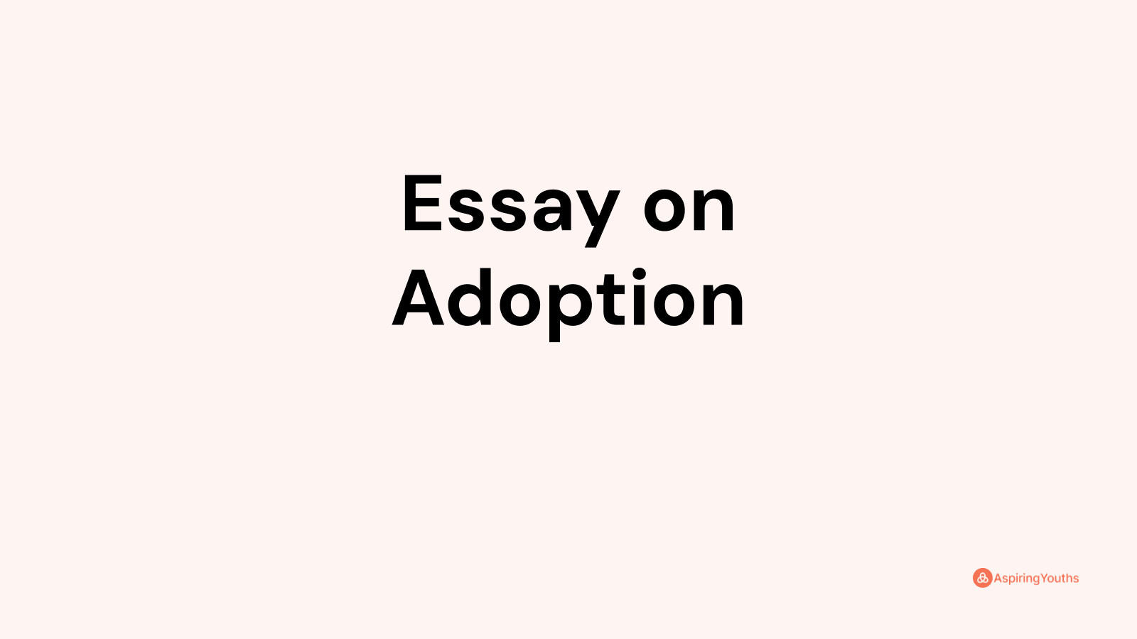 short essay on adoption