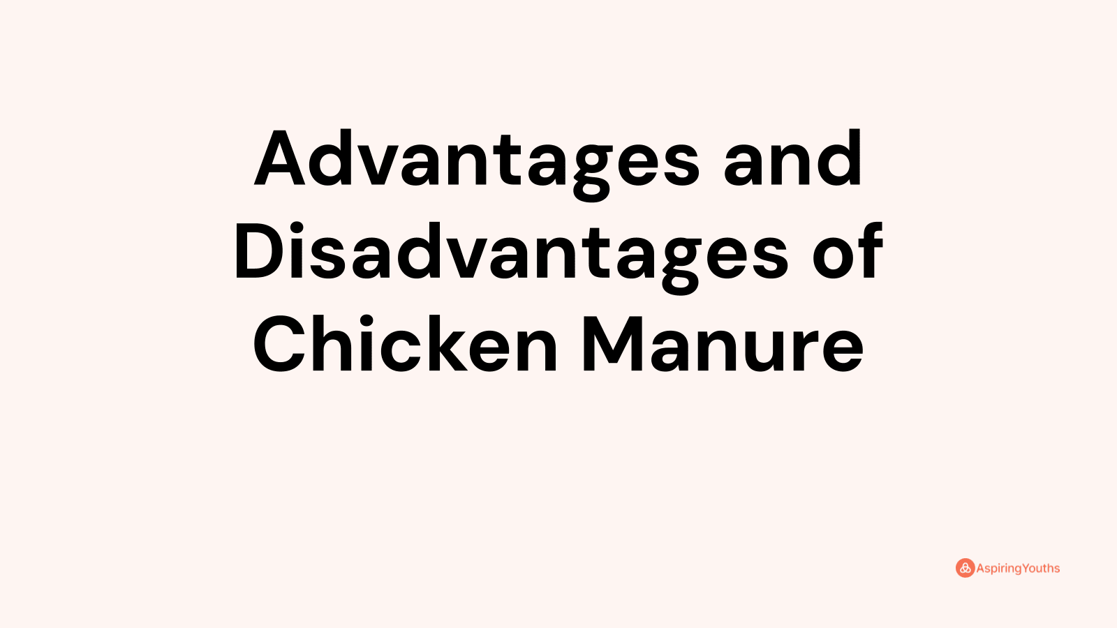 Advantages and Disadvantages of Chicken Manure