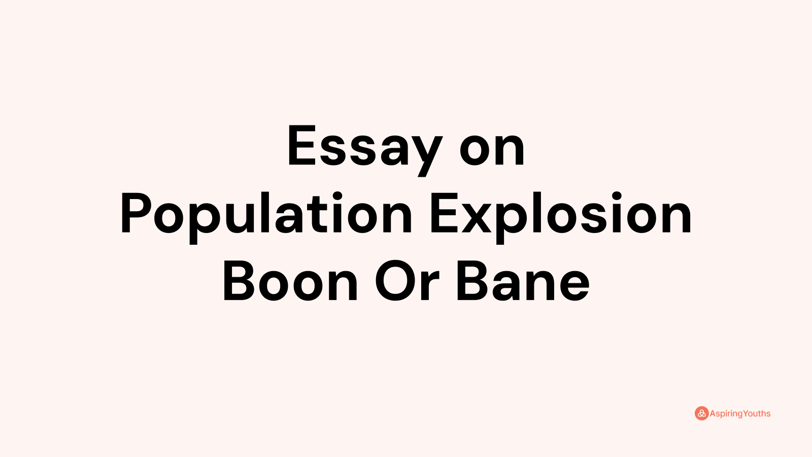 essay on population boon