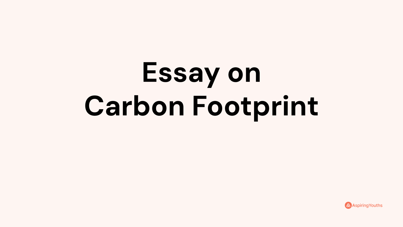 carbon footprint meaning essay