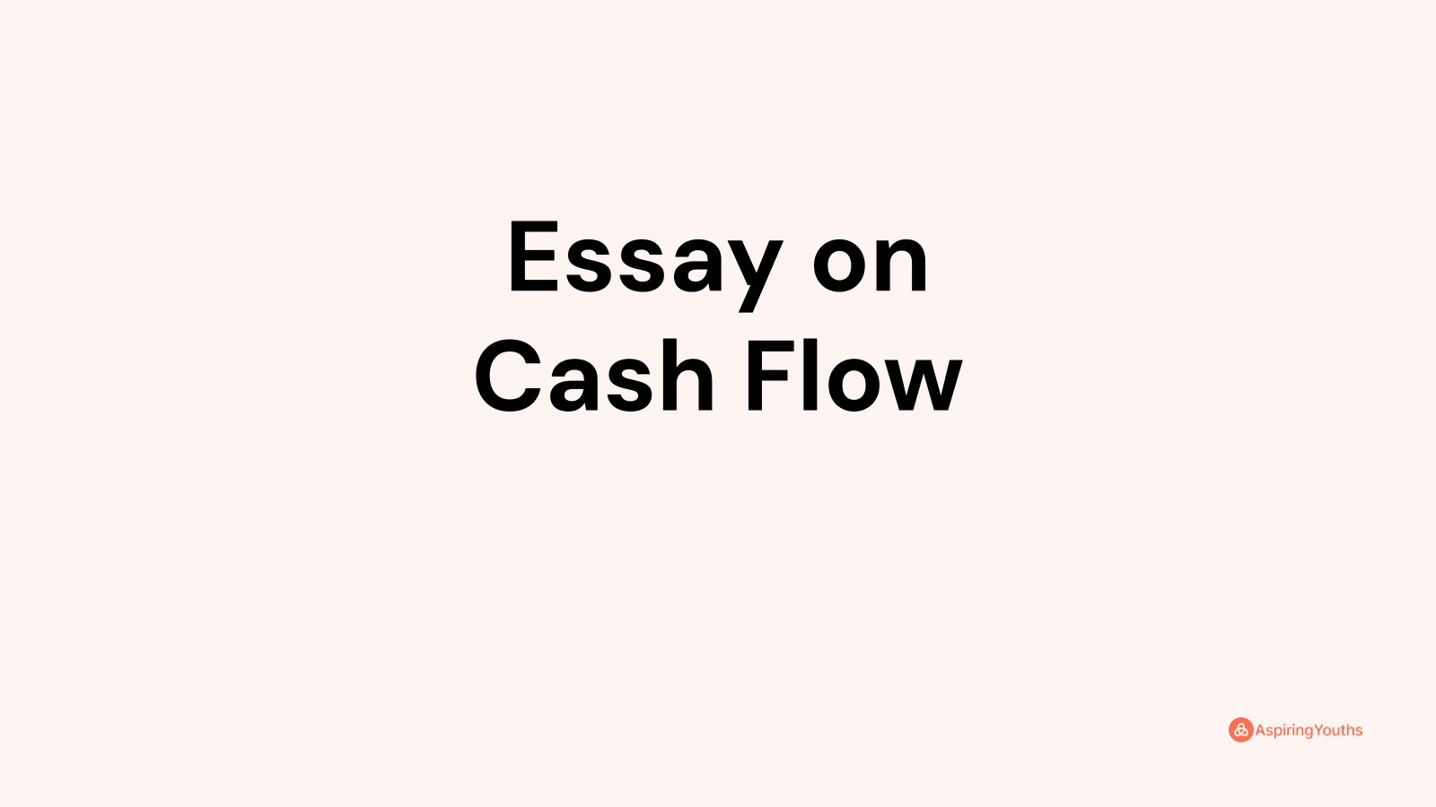 essay on cash flow