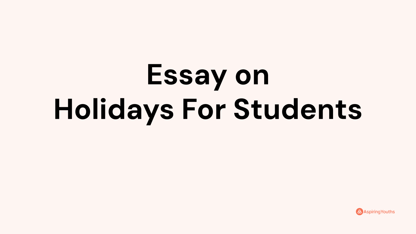 essay about holidays