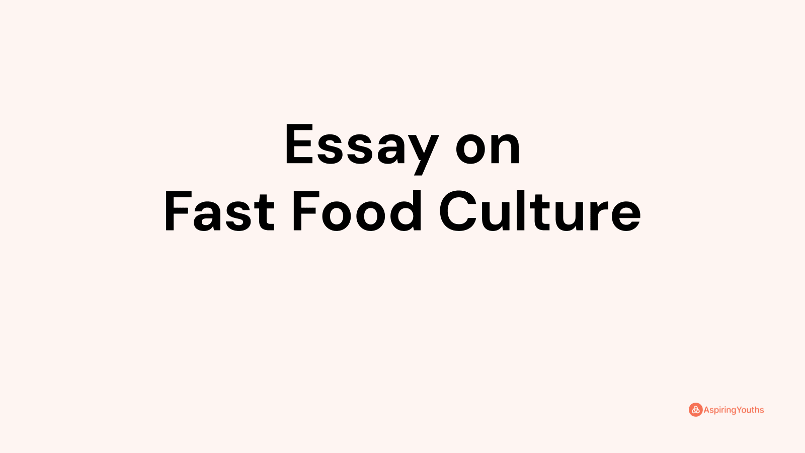 fast food culture essay in tamil