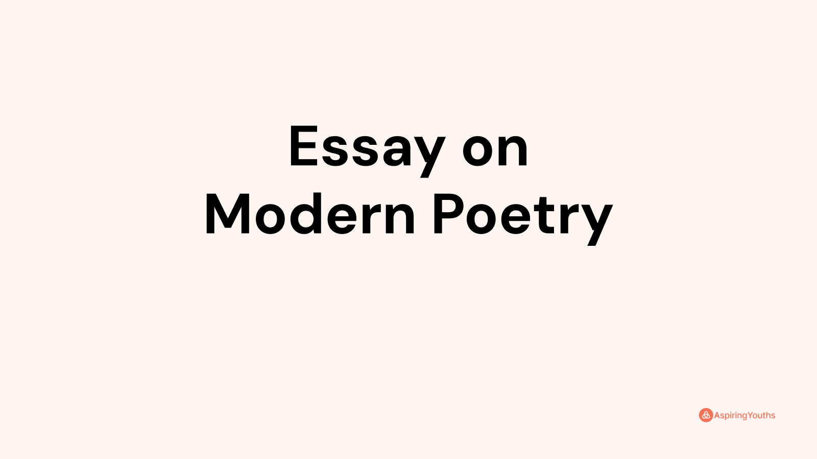 essay-on-modern-poetry